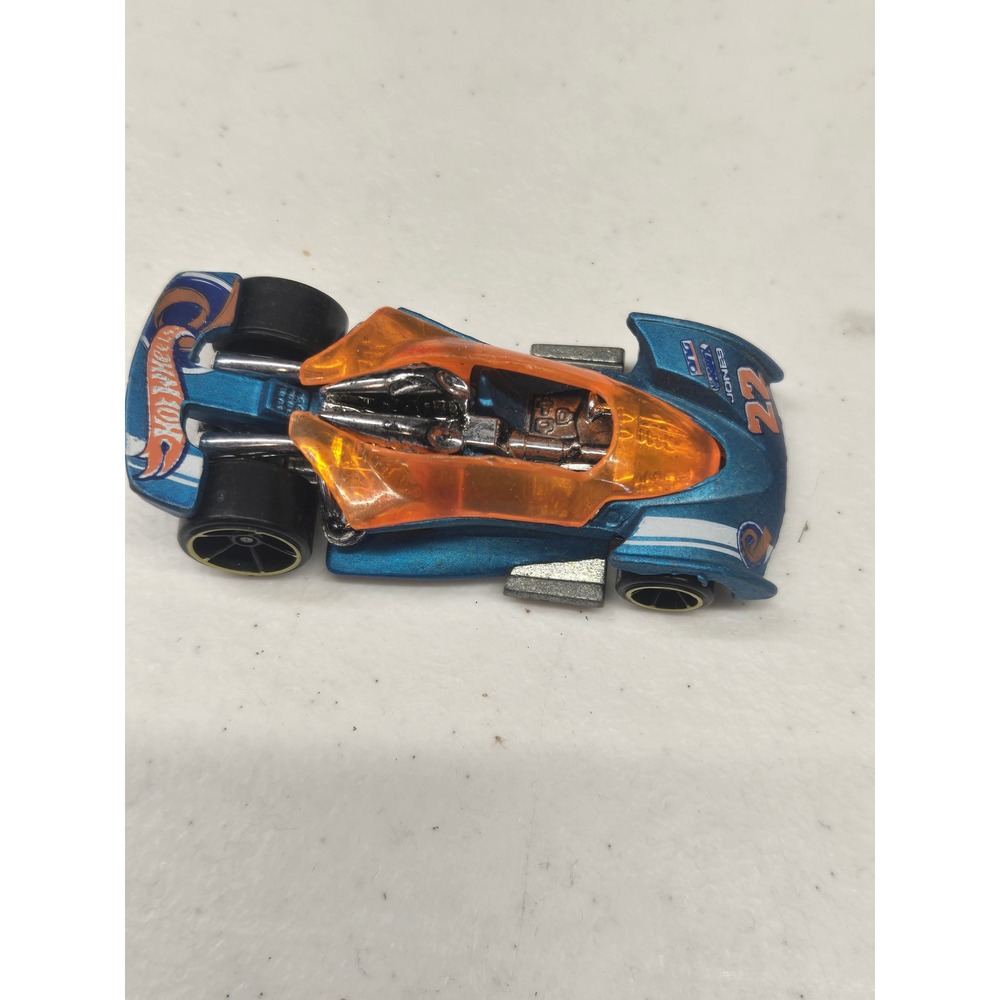 Hot Wheels Open Road-ster Blue Metallic Orange Canopy Race Car 22 Diecast 1/64